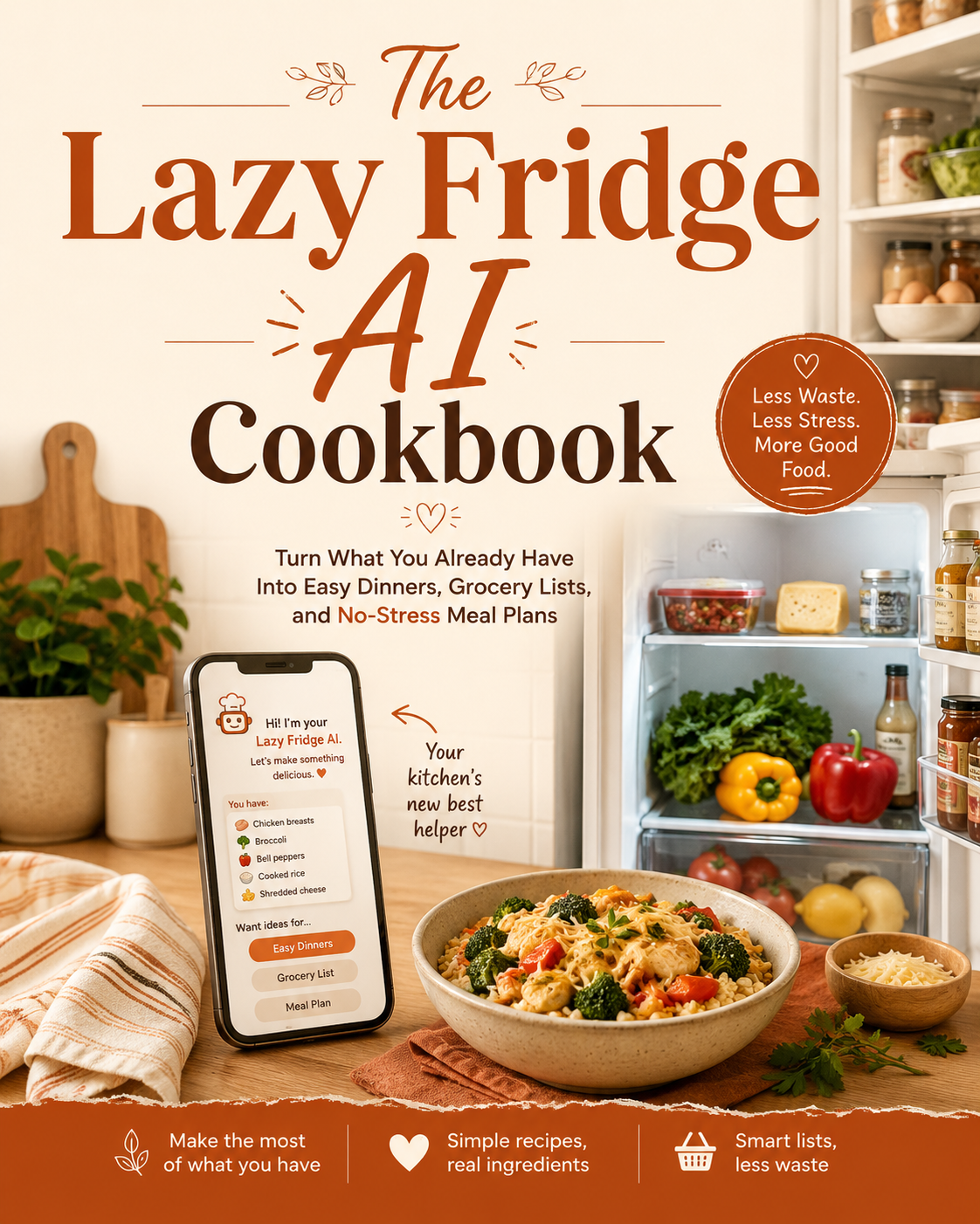 The Lazy Fridge AI Cookbook cover